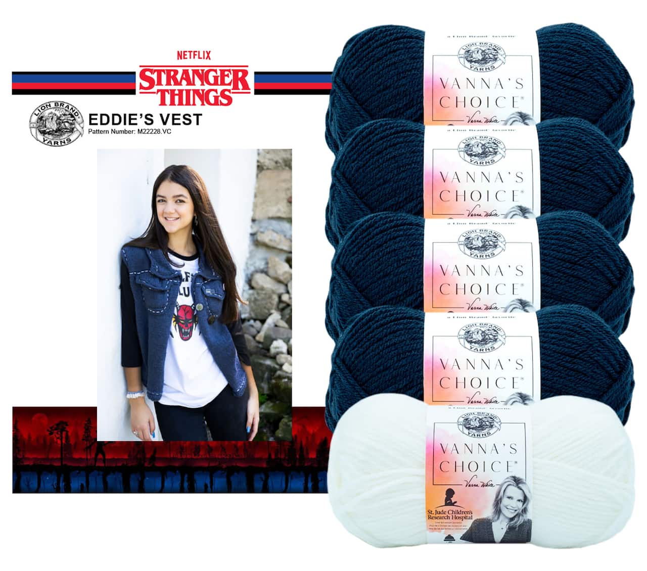 Lion Brand® Stranger Things Eddie's Vest Knit Project Kit